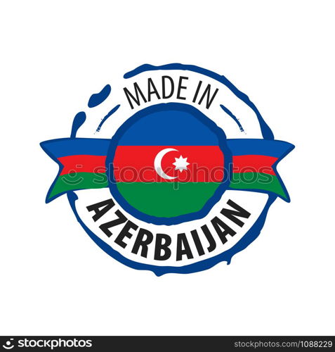 Azerbaijan flag, vector illustration on a white background.. Azerbaijan flag, vector illustration on a white background