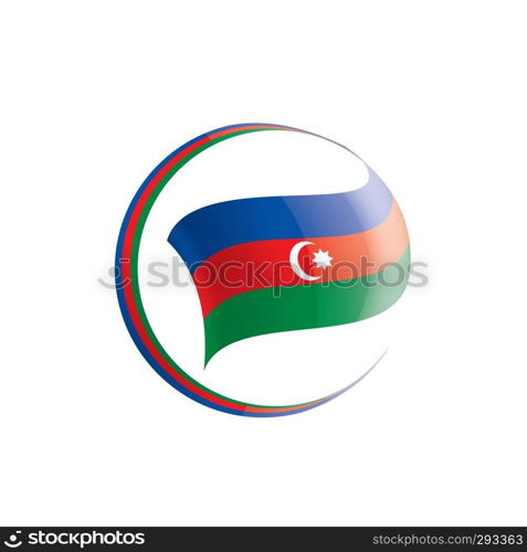 Azerbaijan flag, vector illustration on a white background.. Azerbaijan flag, vector illustration on a white background