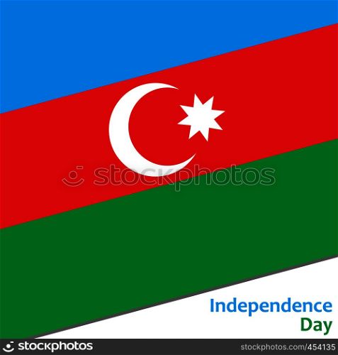 Azerbaijan independence day with flag vector illustration for web. Azerbaijan independence day