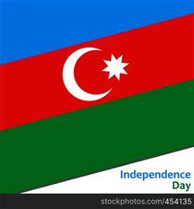 Azerbaijan independence day with flag vector illustration for web. Azerbaijan independence day