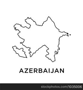 Azerbaijan map icon design trendy