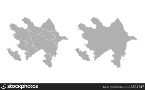 Azerbaijan map with the main landmarks of the regions. Flat illustrated map. Azerbaijan map with the main landmarks of the regions. Flat illustrated