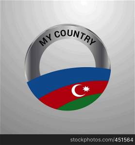 Azerbaijan My Country Flag badge