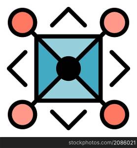 Aztec alchemy icon. Outline aztec alchemy vector icon color flat isolated. Aztec alchemy icon color outline vector