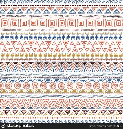 Aztec geometric print. Ethnic boho tribal native seamless pattern. Ethnic ornamental print background for card, invitation, wallpaper, web design, fabric, textile, clothes