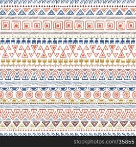 Aztec geometric print. Ethnic boho tribal native seamless pattern. Ethnic ornamental print background for card, invitation, wallpaper, web design, fabric, textile, clothes