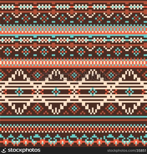 Aztec geometry print. Ethnic boho tribal native seamless pattern. Ethnic ornamental print background for card, invitation, wallpaper, web design, fabric, textile, clothes