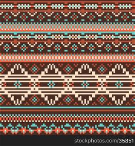 Aztec geometry print. Ethnic boho tribal native seamless pattern. Ethnic ornamental print background for card, invitation, wallpaper, web design, fabric, textile, clothes