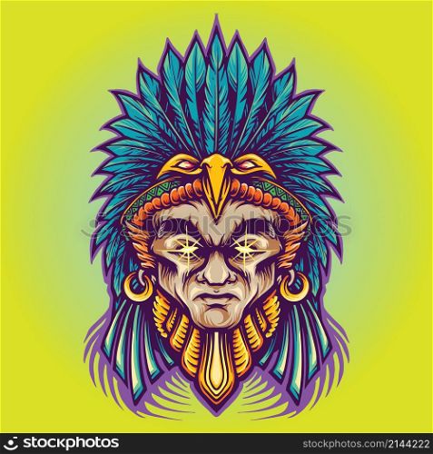 Aztec Indian American Warrior