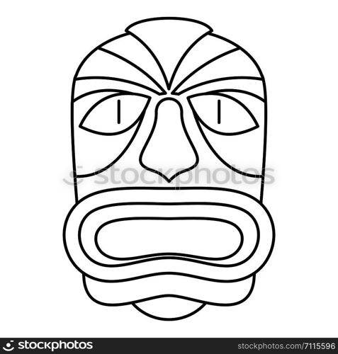 Aztec wood idol icon. Outline aztec wood idol vector icon for web design isolated on white background. Aztec wood idol icon, outline style