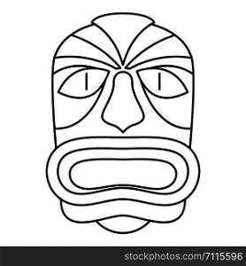 Aztec wood idol icon. Outline aztec wood idol vector icon for web design isolated on white background. Aztec wood idol icon, outline style
