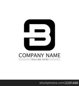 B font and Letter b logo design with modern concept. Icon letter b vector illustration template