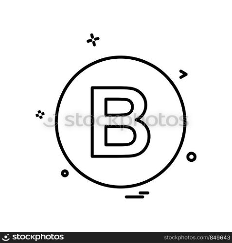 B icon design vector