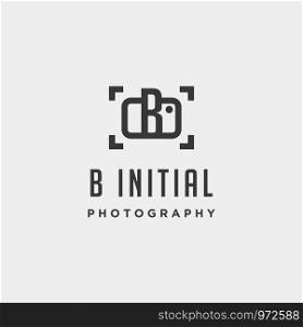 b initial photography logo template vector design icon element. b initial photography logo template vector design