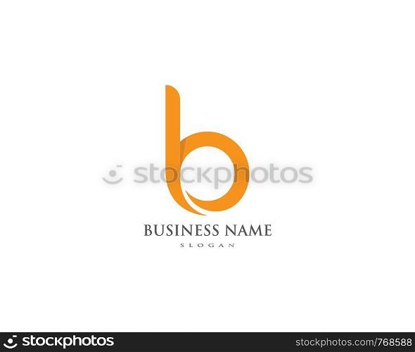 B Letter Alphabet font logo vector design