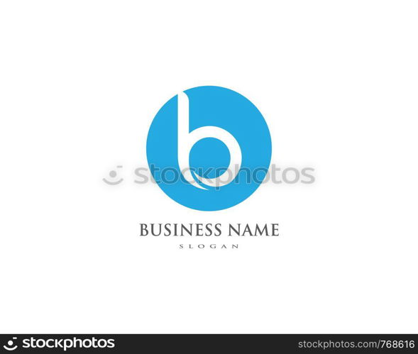 B Letter Alphabet font logo vector design