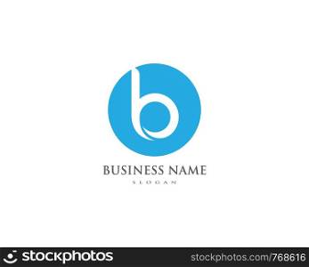 B Letter Alphabet font logo vector design