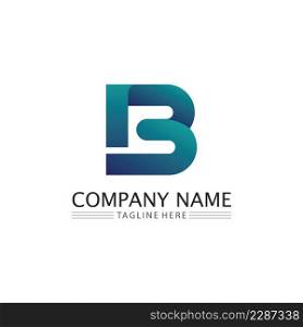 B Letter and b logo design with modern concept. Icon letter b vector illustration template