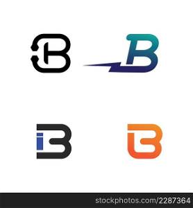B Letter and b logo design with modern concept. Icon letter b vector illustration template