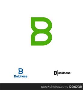 B letter design concept for business or company name initial