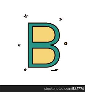 b letter icon vector design