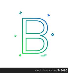 b letter icon vector design