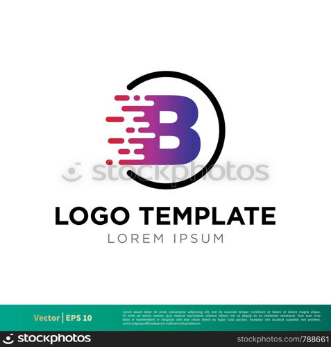 B Letter Icon Vector Logo Template Illustration Design. Vector EPS 10.