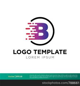 B Letter Icon Vector Logo Template Illustration Design. Vector EPS 10.
