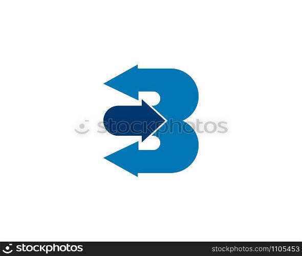 B letter logo business template vector