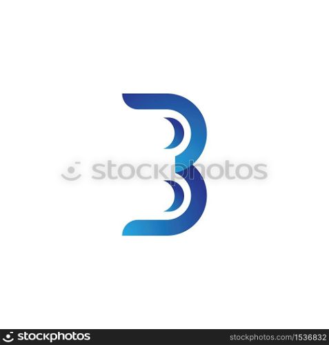 B Letter logo business template vector icon