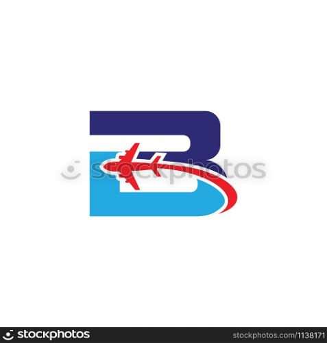 B Letter logo TRAVEL creative concept template design