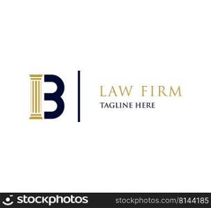 B logo law firm logo design vector trendy