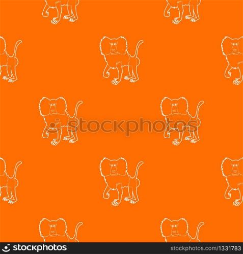 Baboon pattern vector orange for any web design best. Baboon pattern vector orange