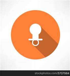 Baby&#39;s pacifier icon Flat modern style vector illustration