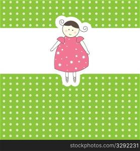 Baby arrival card for you. Vector illustration