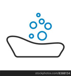 Baby Bathtub Icon. Editable Bold Outline With Color Fill Design. Vector Illustration.
