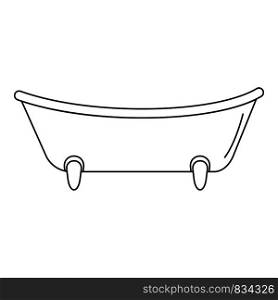 Baby bathtube icon. Outline baby bathtube vector icon for web design isolated on white background. Baby bathtube icon, outline style