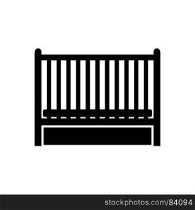 Baby bed icon .