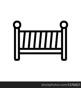 baby bed icon vector. baby bed sign. isolated contour symbol illustration. baby bed icon vector outline illustration