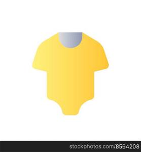 Baby bodysuit flat gradient color ui icon. Sleepwear for kid. Infant clothes. Online store. Simple filled pictogram. GUI, UX design for mobile application. Vector isolated RGB illustration. Baby bodysuit flat gradient color ui icon