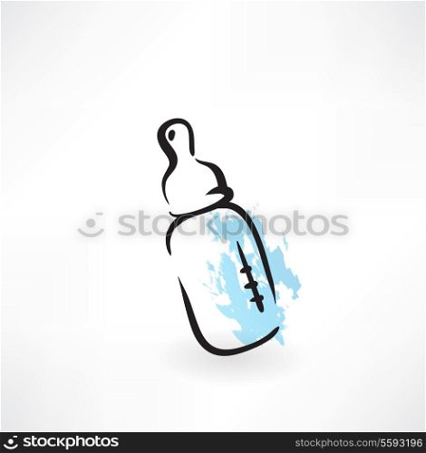 baby bottle grunge icon
