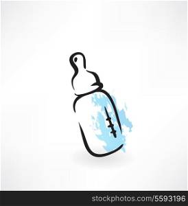 baby bottle grunge icon