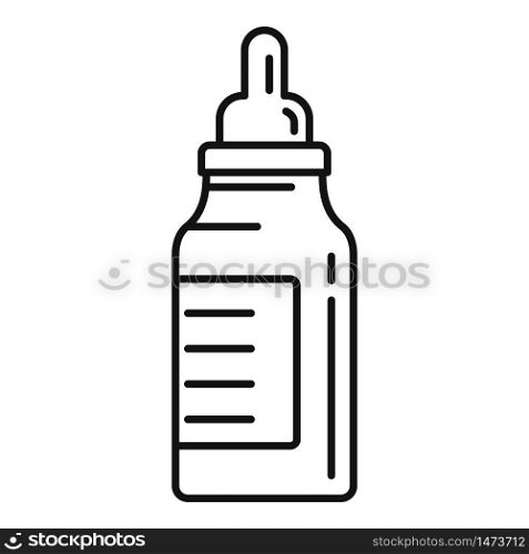 Baby bottle icon. Outline baby bottle vector icon for web design isolated on white background. Baby bottle icon, outline style