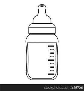 Baby bottle icon. Outline illustration of baby bottle vector icon for web. Baby bottle icon, outline style