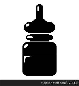 Baby bottle icon . Simple illustration of baby bottle vector icon for web design isolated on white background. Baby bottle icon , simple style