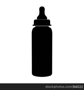 Baby bottle symbol black icon .