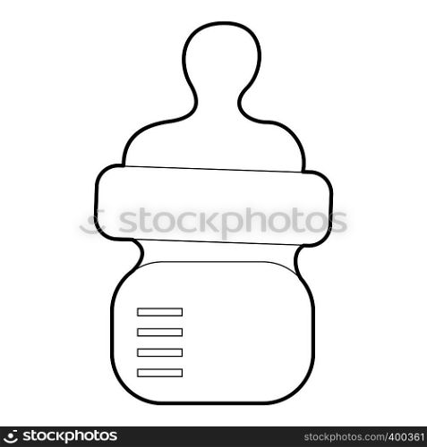 Baby bottle with milk icon. Isometric 3d illustration of baby bottle with milk vector icon for web. Baby bottle with milk icon, isometric 3d style