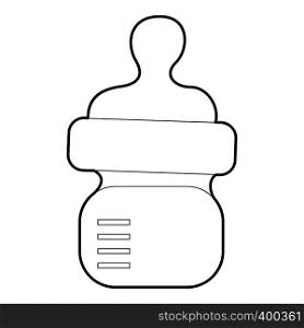 Baby bottle with milk icon. Isometric 3d illustration of baby bottle with milk vector icon for web. Baby bottle with milk icon, isometric 3d style