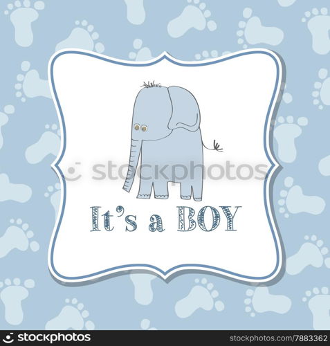 Baby boy invitation for baby shower, vector format