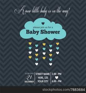 baby boy shower card , vector illustration